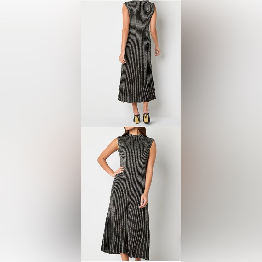 WORTHINGTON Black/Gold Maxi Dress